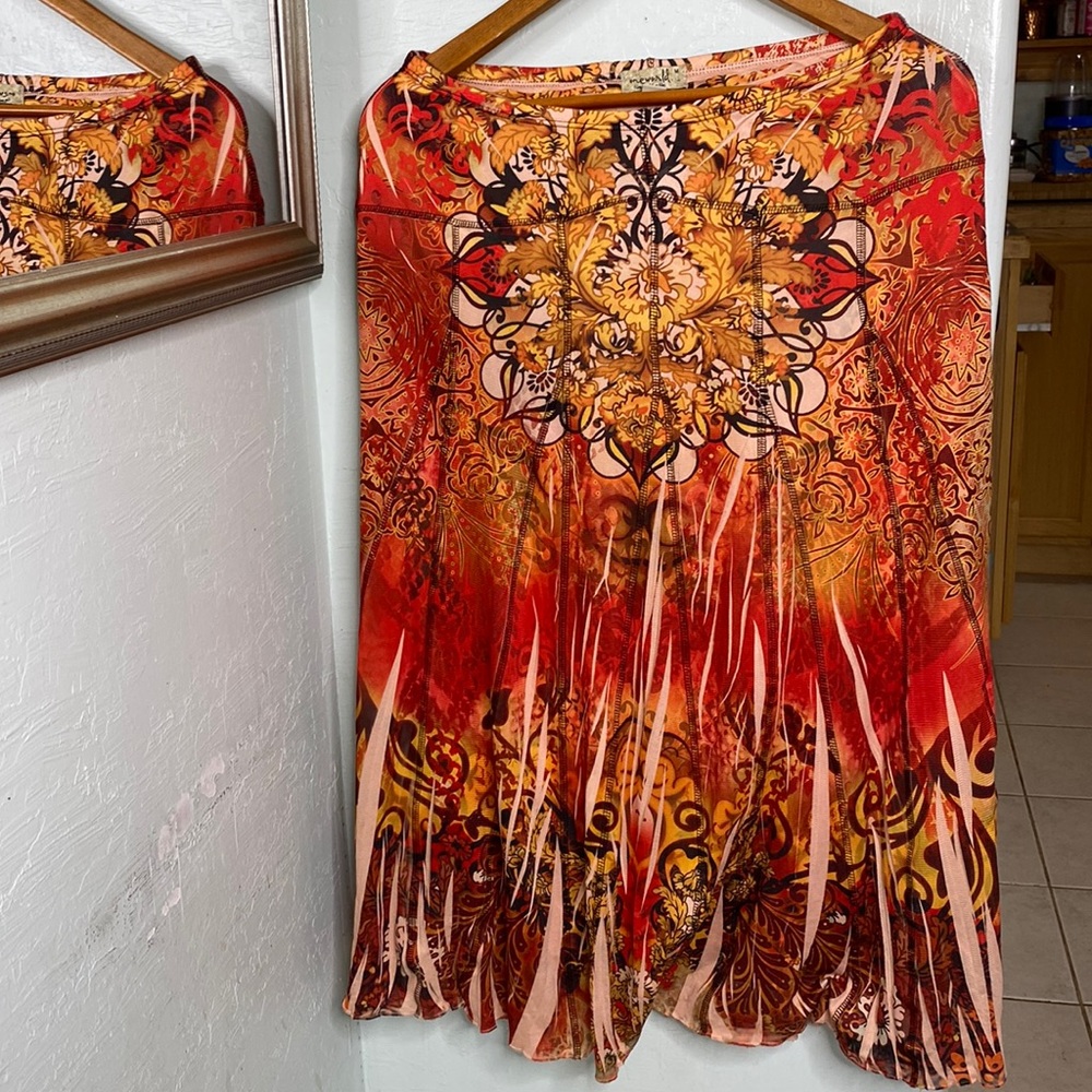 Autumn Vibes!! Oneworld boho skirt - Picture 2 of 3
